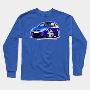 Ford Focus RS Blue Caricature Car Art Long Sleeve T-Shirt